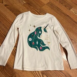 Girls long sleeve shirt - unicorn